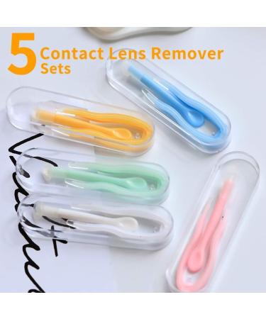 5-Part Mini Travel Contact Lens Set - Plastic Insertion & Removal Tool Kit with Soft Tip Tweezers | Color-i - International Shipping Available - Buy Online on GoSupps.com
