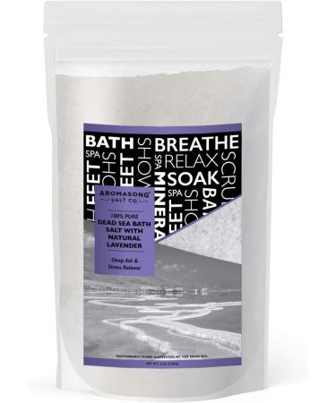 Aromasong 100% Pure Dead Sea Salt (5 LB) Infused with Lavender Essential Oil - Bath Soak for Tired Muscles & Skin Issues - Buy Online on GoSupps.com