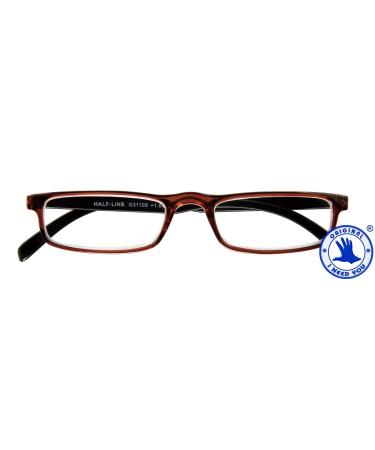 I NEED YOU HALF-LINE G31100 plastic glasses with spring technology brown-black 2.5 diopters - Buy Online on GoSupps.com