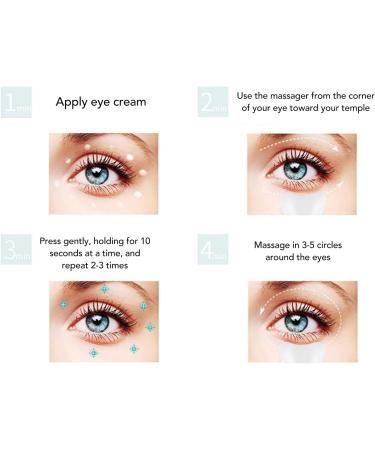 Buy Eye Massage Device - High Frequency Vibrating Eye Massager with Blue & Red Light Hot Compress | Pink & White - International Shipping - Buy Online on GoSupps.com