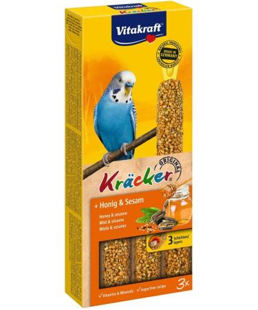 Vitakraft Crackers Original with Honey & Sesame for Budgies - Premium Bird Treats International Shipping Available - Buy Online on GoSupps.com