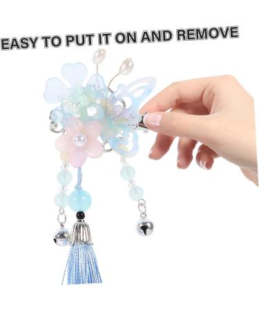 DOITOOL 1 Pair Butterfly Hair Clip Tassel Hair Clips Barrettes for Women Thin Hair Bridal Hair Accessories Hair Barrettes for Women Hanfu Hair Accessories Plastic Bride Girl Asia - Buy Online on GoSupps.com