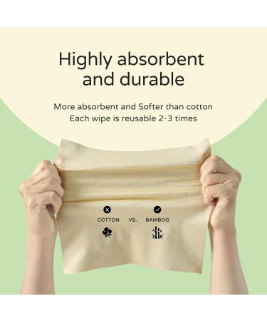 Poeticehome Ultra-Soft 100% Bamboo Facial Towels - Biodegradable Disposable Skin Care Cloths for Sensitive Skin | Fragrance-Free & Unheated | 100 Pack - Buy Online on GoSupps.com