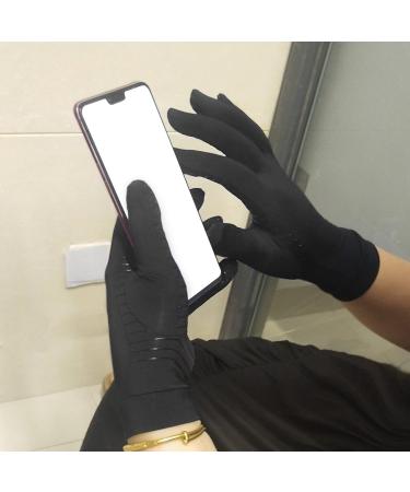 Copper Compression Arthritis Gloves Full Finger for Carpal Tunnel and Hand Pain | Unisex, Small, Black - Buy Online on GoSupps.com