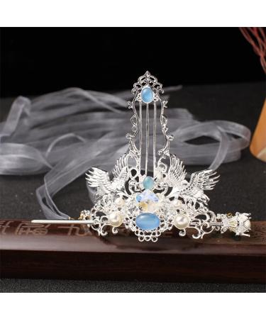 Beaupretty Chinese Hair Coronet Set | Hanfu Headdress & Hair Pins for Women & Girls | Traditional Silver Hair Accessories - Buy Online on GoSupps.com