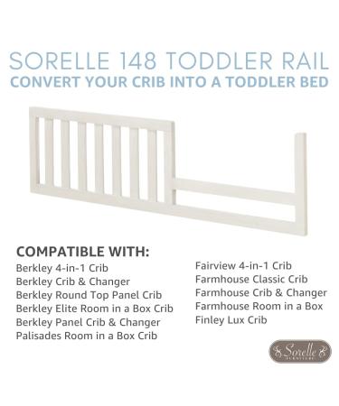 Sorelle 148 Toddler Solid Wood Bed Rail & Crib Conversion Kit | Universal & Timeless Style | Weathered White | 51"x1"x14"  Converts Crib to Toddler Bed - Buy Online on GoSupps.com