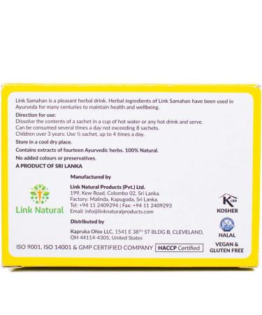 Link Samahan Ayurvedic Herbal Tea Packets Sri Lankan Sachets - 50 Count - Buy Online on GoSupps.com