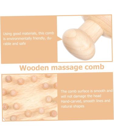 Healvian Wooden Massage Comb - Gua Sha Head Massager for Dandruff & Lymphatic Therapy - Natural Beech Child-Friendly Scraper - Buy Online on GoSupps.com