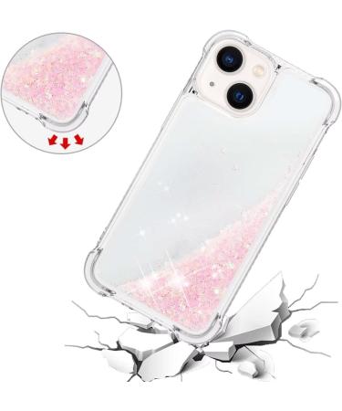 Shop Tivenfezk Nadoli Glitter Drive Sand Shell for iPhone 15 Plus - Shockproof TPU Bumper Case Liquid Quicksand Design - Stylish Protective Cover in Pink Star - Buy Online on GoSupps.com