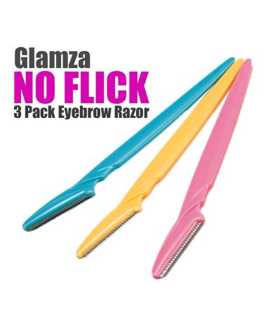 Glamza No Flick Eyebrow Razors - 3 Pack | Precision Shaping & Safe Grooming | International Shipping Available - Buy Online on GoSupps.com