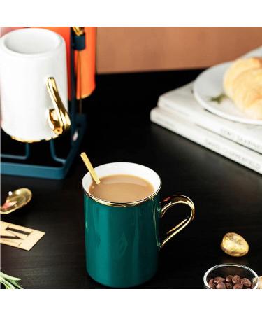  ZALTAS ZALTAS 11.8 oz Gold Wrapped Handle Mug Phnom Penh Ceramic Coffee Mug for Coffee Latte Cappuccino Lemongrass Tea Cocoa Cereal Hot Chocolate Orange - 350 ml - Buy Online on GoSupps.com