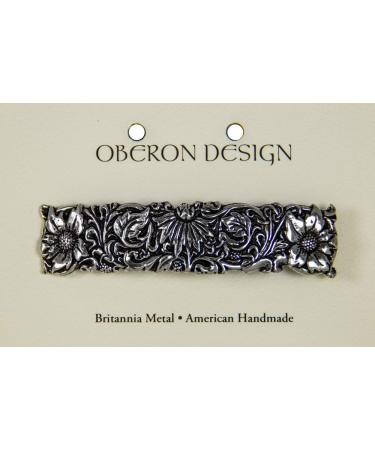 Wildflower Hair Clip - Hand Crafted Metal Barrette 70mm Clip, Made in USA by Oberon Design - Buy Online on GoSupps.com