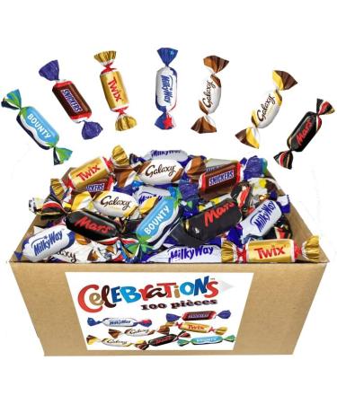 CELEBRATIONS | Assortment of mini chocolates SNICKERS TWIX MARS MALTESERS BOUNTY GALAXY MILKY WAY | about 700g of delicious - Buy Online on GoSupps.com