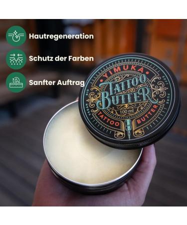 Beurre de tatouage - Baume de tatouage de qualit sup rieure pour soin quotidien et r g n ration - Ingr dients 100 % naturels - Bio v g talien et commerce quitable (30 ml) 30 ml (Lot de 1) - Buy Online on GoSupps.com