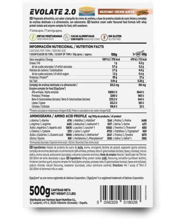  HSN HSN Evolate 2.0 Whey Protein Isolate | Hazelnut Cream 500g 17 servings per pack | Whey Protein Isolate CFM + Digestive Enzymes | Non-GMO Vegan Gluten-Free & Soy-Free - Buy Online on GoSupps.com
