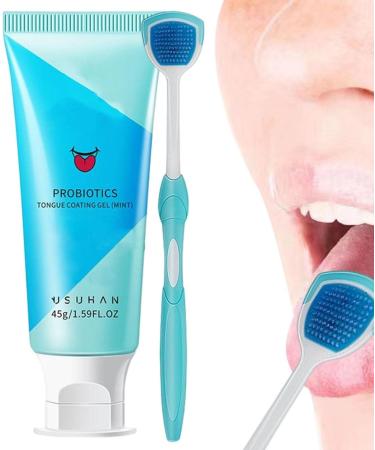 VigCebit Tongue Cleaning Gel Set - Organic Oral Care for Adults & Kids | Fresh Breath Solution - Buy Online on GoSupps.com