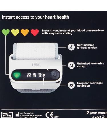 Braun iCheck 7 Wrist Blood Pressure Monitor - Smart & Fast Measurement - White Gray - 3 Piece Set - Buy Online on GoSupps.com
