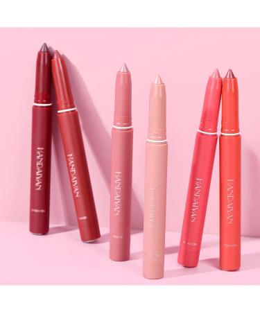 12 Colors Matte Lipstick Pen Set - Waterproof Lip Liner Crayon Long-lasting & Non-sticky with Built-in Sharpener - Buy Online on GoSupps.com