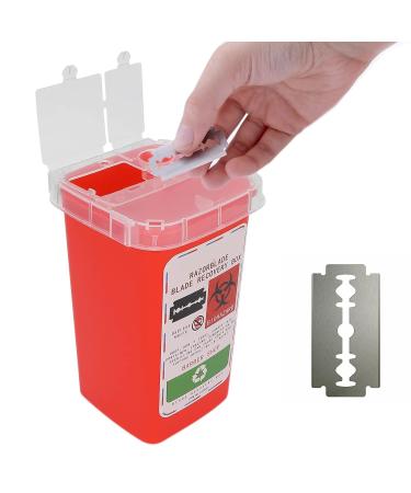Blade Disposal Box for Barbershop | Red Razor Blade Disposal Container for Hairdressing & Salon Safety - Buy Online on GoSupps.com