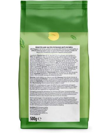 Amazon Brand - Happy Belly Roasted & Salted Pistachios 500g (Pack of 2) - Buy Online on GoSupps.com