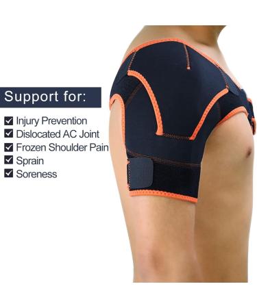 Adjustable Shoulder Support Brace | Joint Compression Strap for Men & Women | Ideal for Sports & Gym - Buy Online on GoSupps.com