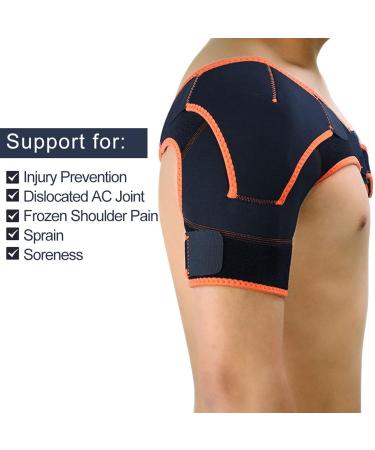 Shoulder Brace Adjustable Shoulder Support Brace Strap Joint Sport Gym Compression Bandage Wrap - Buy Online on GoSupps.com