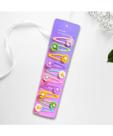 Cute 40 Pcs Hair Clips for Girls - Multi Coloured Metal Snap Hair Accessories with Different Designs - Flower Clips for Baby Girls - 2 Inches Long - Buy Online on GoSupps.com
