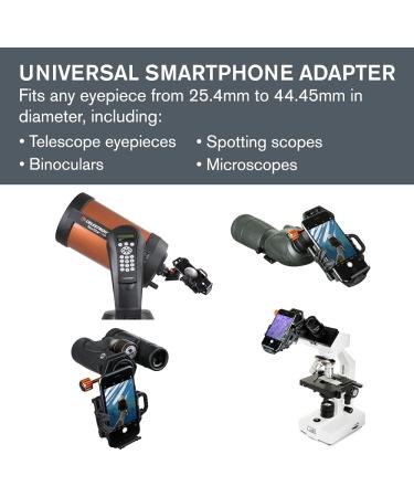 Celestron NexGO 2-Axis Universal Smartphone Adapter for Digiscoping - Capture Images and Videos with Your Telescope or Spotting Scope - Buy Online on GoSupps.com