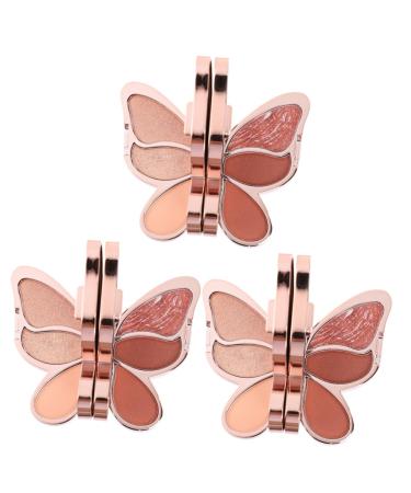 Beavorty Blush Girl Eye Shadow 3 pcs glitter eye shadow Eye Beauty Makeup Accessory lip gloss girl Pearlescent Makeup Palettes 1 count (Pack of 1) As Shown 1x3pcs