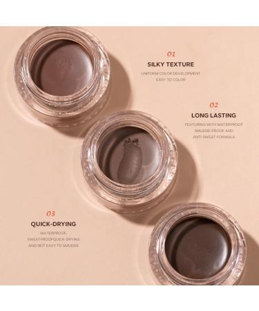 Buy Highly Pigmented Brow Cream & Pomade Gel for Flawless Eyebrows - Long-Lasting Soft Auburn Makeup - Buy Online on GoSupps.com