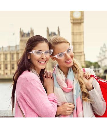 Buy Durdiiy Classic Blue Light Filter Glasses for Women | Retro Anti-Fatigue Gaming & Computer Glasses | Prescription-Free Superfold & Windproof Vintage Style - Buy Online on GoSupps.com