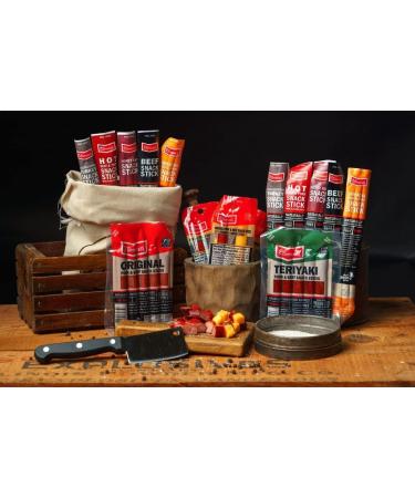 Jerky Gift Basket 52 pc Unique Snack Stick Gift Bag Assorted Snack Sticks Meat & Cheese Snack Packs High in Protein Fun Gift Idea for Men & Women 52 count (Pack of 1) - Buy Online on GoSupps.com