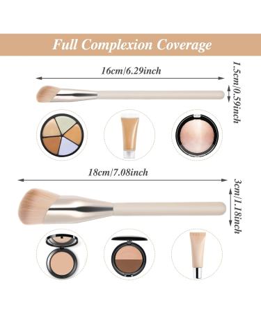Bewudy 2 Pcs Concealer Brush Angled Concealer Brushes for Under Eye Precision Face Blending Blush Brush Foundation Concealer for Dark Circles Make up Nose Contour Brush Applicator - Buy Online on GoSupps.com