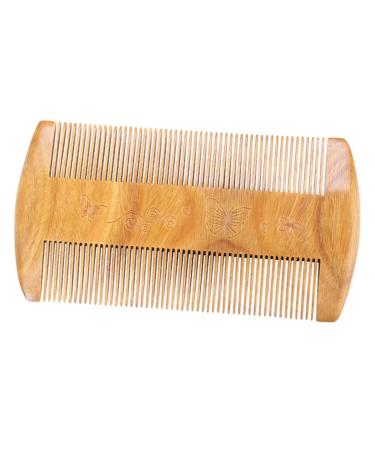 Fomiyes Green Sandalwood Beard & Fur Care Comb for Men - 2-Pack Wooden Bartkamm Travel Combs - Buy Online on GoSupps.com