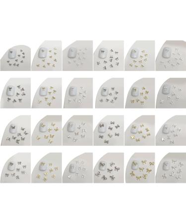 20pcs 3D Metal Nail Bowknot Nail Decorations DIY Nails Art Accessories For Eye Catching Looks Nail Ornaments 01White K - Buy Online on GoSupps.com