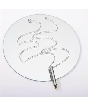 Anxiety Relief Breathing Necklace - Stainless Steel Meditation Practice for Relaxation and Calmness - Stop Smoking Aid and Gift for Women - Buy Online on GoSupps.com