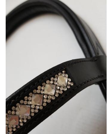 Nilo Hanna COB Bridle - High-Quality Black Rhinestone Horse Bridle with Reins | Durable 1 Piece for Thoroughbreds - Buy Online on GoSupps.com