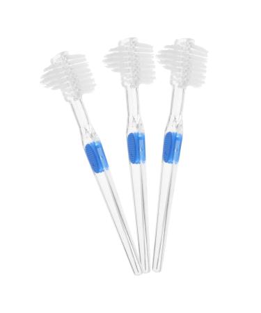 Minkissy 15 STK False toothbrush prosthesis toothbrush for false teeth denture Brush bush cleaner brush tool double -sided toothbrush foldable cleaning brush toothpaste dentures