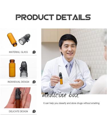 Beaupretty Portable Medicine Case Glass Pi ll Organizer 4pcs 67mm Trip Travel Medication Bottles Mini Empty Vials Carry Storage Container Glass Mini Tablet Holder Box B Assorted Color 2 7.00X2.00X1.50CM - Buy Online on GoSupps.com