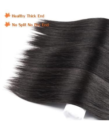 Brazilian Virgin Hair Weave Bundles - 10 12 14 Silky Straight 12A Grade Unprocessed Hair Extensions - Natural Black - 300g Total Weight - Buy Online on GoSupps.com