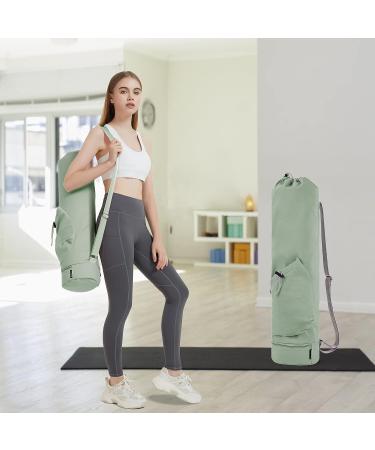 Sportsnew Yoga Mat Bag - Green | Water Bottle Pocket & Bottom Wet Pocket | Multi-Functional Exercise Mat Carrier - Buy Online on GoSupps.com