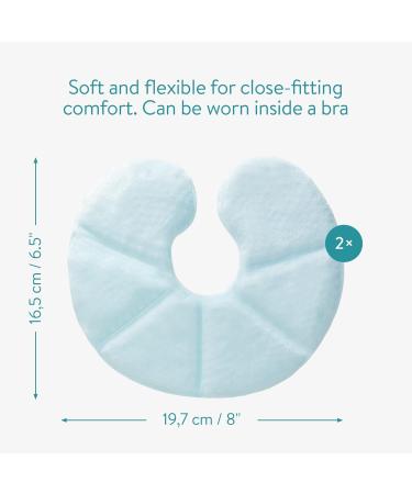 Navaris Thermo Pads Chest Pillow Set - 2 Gel Pearl Cooling & Heating Pillows for Breastfeeding - Reusable Warm Cold Compress - Blue - Buy Online on GoSupps.com