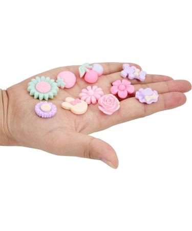 Onwon 100 Pieces 3D Candy Color Resin Flatback Buttons for DIY Hair Clips and Scrapbooking - Buy Online on GoSupps.com