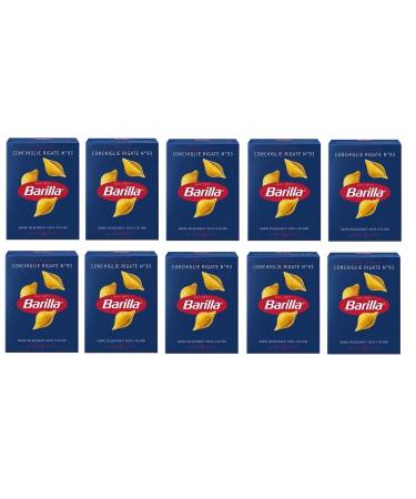 Barilla Pack of 10 conchiglie rigate pasta no. 93 - 500 g