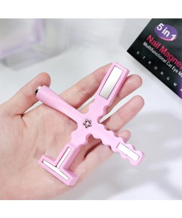 Cat Eye Magnet Tool Magnetic Nail Polish Magnet Wand | Nail Design Tools for Cat Eye Design Home Manicure Nail Supplies Pink - Buy Online on GoSupps.com