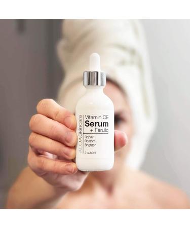 Buy ALOA Skincare Vitamin CE Serum + Ferulic & Hyaluronic Acid | Anti-Aging Firming & Brightening Facial Serum - 2oz - International Shipping - Buy Online on GoSupps.com