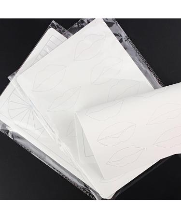 3 pcs Thicken Two-sided Lip Practice Skin for Permanent Makeup - White Skin + Silver Printing - Buy Online on GoSupps.com
