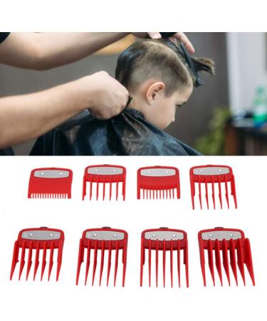 Limit Comb Set Hair Cutter Cutting Guides Set Gradient Carving Caliper Fine Cut Round Combs for Electric Hair Clipper (Red) - Buy Online on GoSupps.com