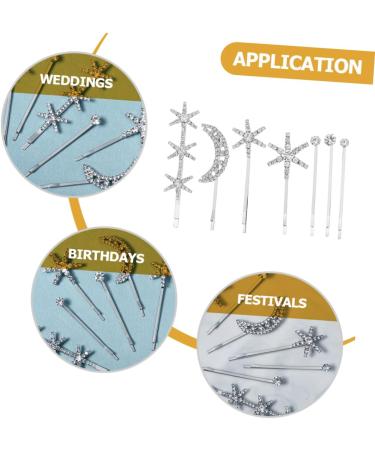 minkissy 5 Sets Fringe Bobby Pin Hair Clips for Teen Girls Star Hair Accessories Hair Barrette Side Clip Goody Hair Clips for Women Wedding Hair Clip Hair Pin Bangs Rhinestone Issue Card - Buy Online on GoSupps.com