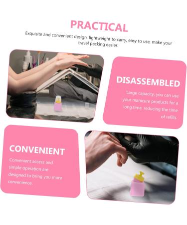 Ipetboom 1pc Squeeze Bottle Makeup Remover Bottle Nail Polish Remover Bottle Nail Color Remover Dispenser Nail Polish Dispenser Pump Nail Alcohol Supplies Pink Liquid Plastic Abs 10x5.3cm Pink - Buy Online on GoSupps.com